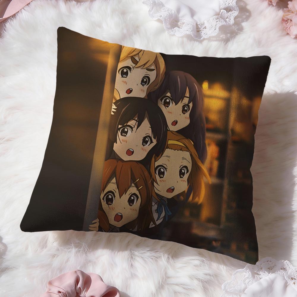 Аниме K-ON Милая Наволочка Премиум Комфорт Двусторонняя Подушка - Дизайн Два в Одном для Любой Комнаты и Салона Автомобиля