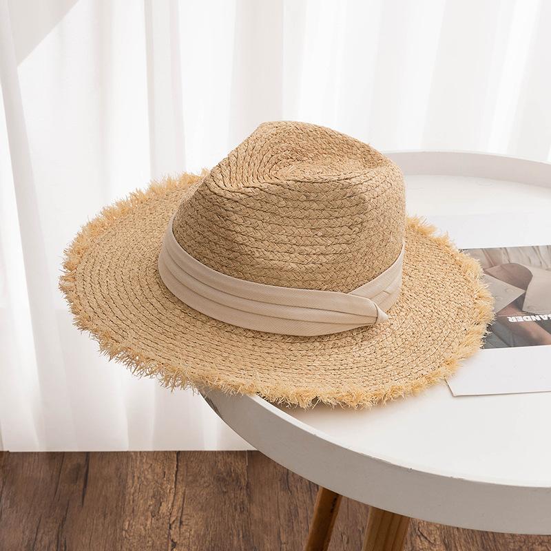 Шикарная французская винтажная соломенная шляпа от солнца ручной работы — дышащая, неэластичная, идеально подходит для пляжных и джазовых вечеринок