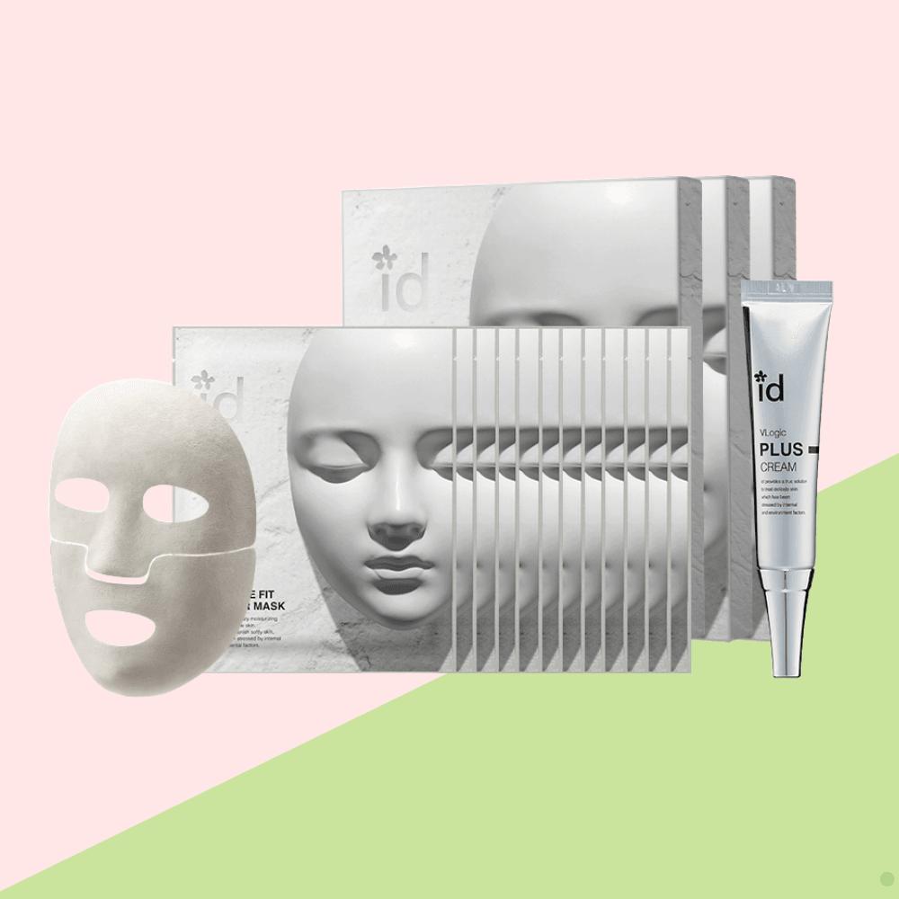 ID Plaster Pack, Plaster Mask Pack, 3 Boxes, 12 Sheets, Light and Moist Skin, 3 Packs