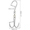 Double Meat Hooks, 0.27''/0.33'' Thickness Galvanized Integrated Swivel Meat Hook for Hanging Drying Smoking Meat Products, 2Pcs