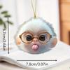 Adorable Glasses Monkey Cartoon Animal Acrylic Flat 2D Pendant for Rearview Mirrors, Keychains, Backpacks and Home Decor, Ideal Gifts for Halloween