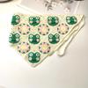 French Pastoral Style Triangle Headband Knitted Headband Towel Fashion Cute Strap Hair Bag  Girls