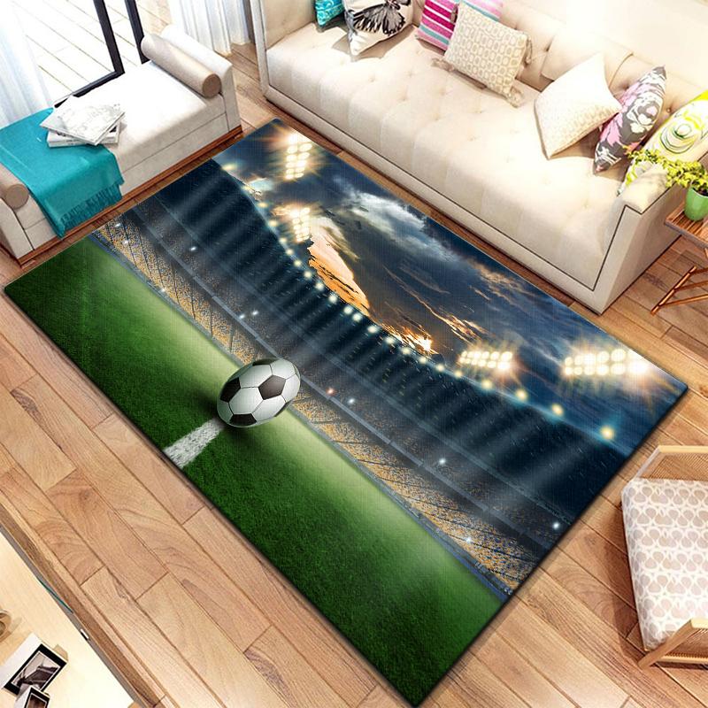 Ковер с изображением футбола, ковер для футбольного поля, украшение для гостиной, коврики для спальни, ковер для гостиной, домашний коврик для входной двери, детский коврик