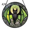 Old School Horror Room Decor Retro Halloween Pendant, Ghost/Bat/Spider Web/Pumpkin Head Print, Door Handle Welcome Sign Vintage Acrylic Hanging