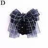 Women Satin Hair Clip With Net Bun Cover Bow Barrette Snood Hairnet Accessory