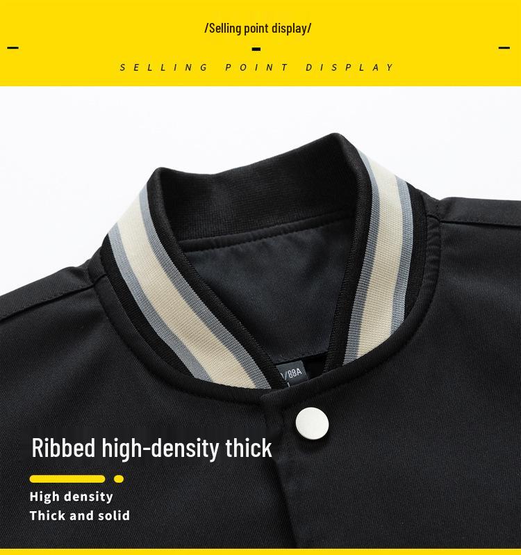 Мужская тонкая бейсбольная куртка большого размера с вышивкой для весны и осени