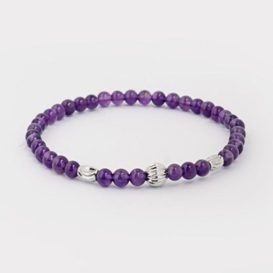 DELIXIR Чонгук из BTS – Доступен в разных цветах Тонкий браслет из натурального камня аметист