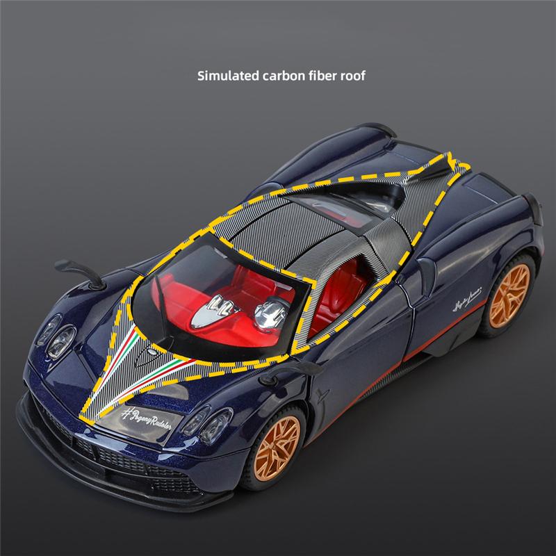 Новый 1:32 Pagani Supercar литой металлический сплав модель автомобиля библиотека статические звуковые и световые украшения подарок на день рождения для парня