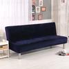 Velvet Plush Armless Sofa Bed Cover Folding Seat Slipcover Modern Stretch Sofa Bed Covers Elastic Couch Protector Home Hotel