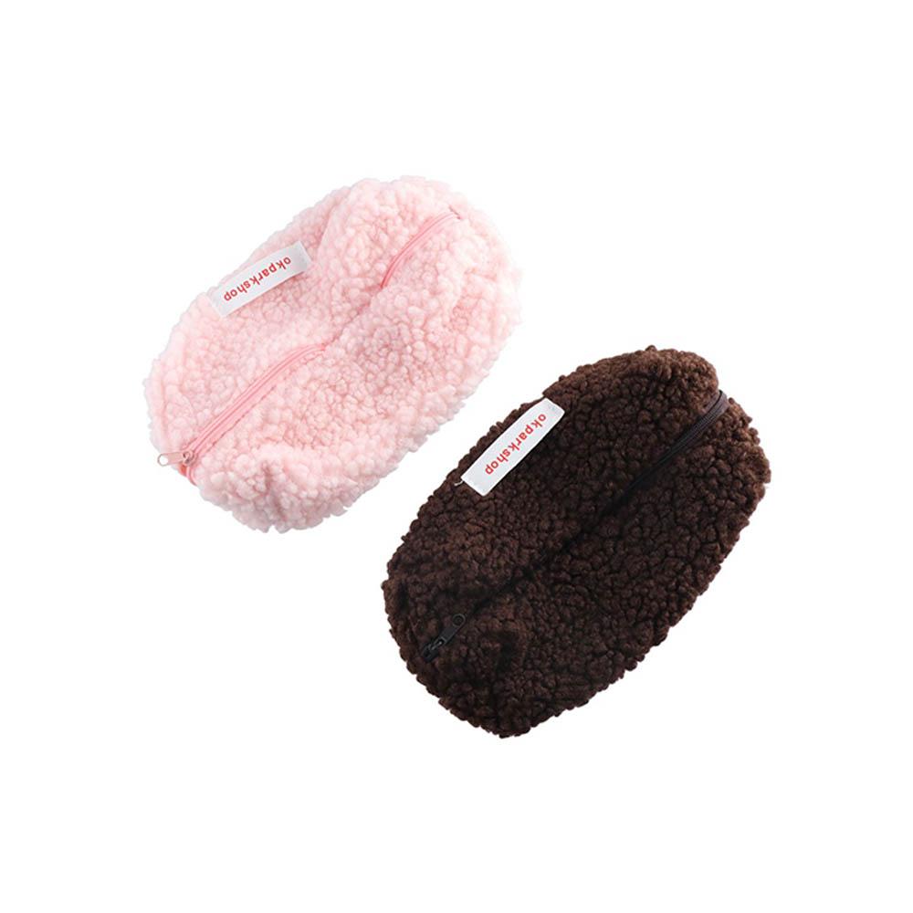 Lambswool Lamb Hair Cosmetic Bag Soft Make Up Organizer Pencil Case Pencil Bag Desktop Storage Bag
