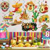 Fiesta Party Decorations, Kaluofan 24PCS Fiesta Decorations, Mexican Theme Decorations Hanging Swirls Supplies for Mexican Birthday Party Mexican