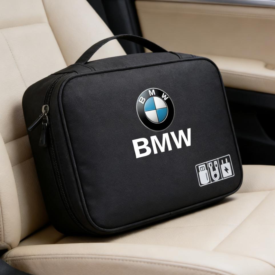 For BMW 1 Se E88 For BMW M Performance E46 E90 E60 F20 X1 F10 F30 X3 E70 pendant Car Accessories Digital Storage Bag Data Cable EVA Tools Case