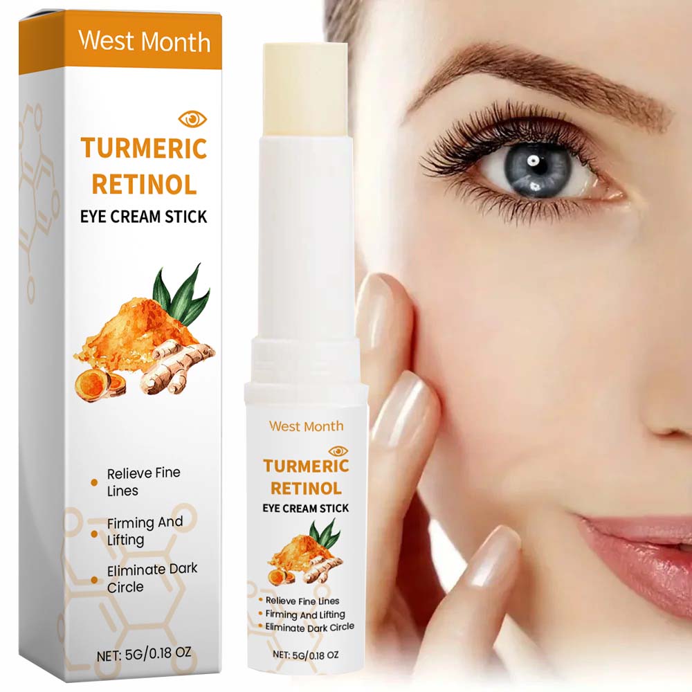 Turmeric Eye Cream Stick Nourishes The Skin, Improves Fine Lines, Relieves Eye Bags and Dark Circles, and Brightens The Eye Skin