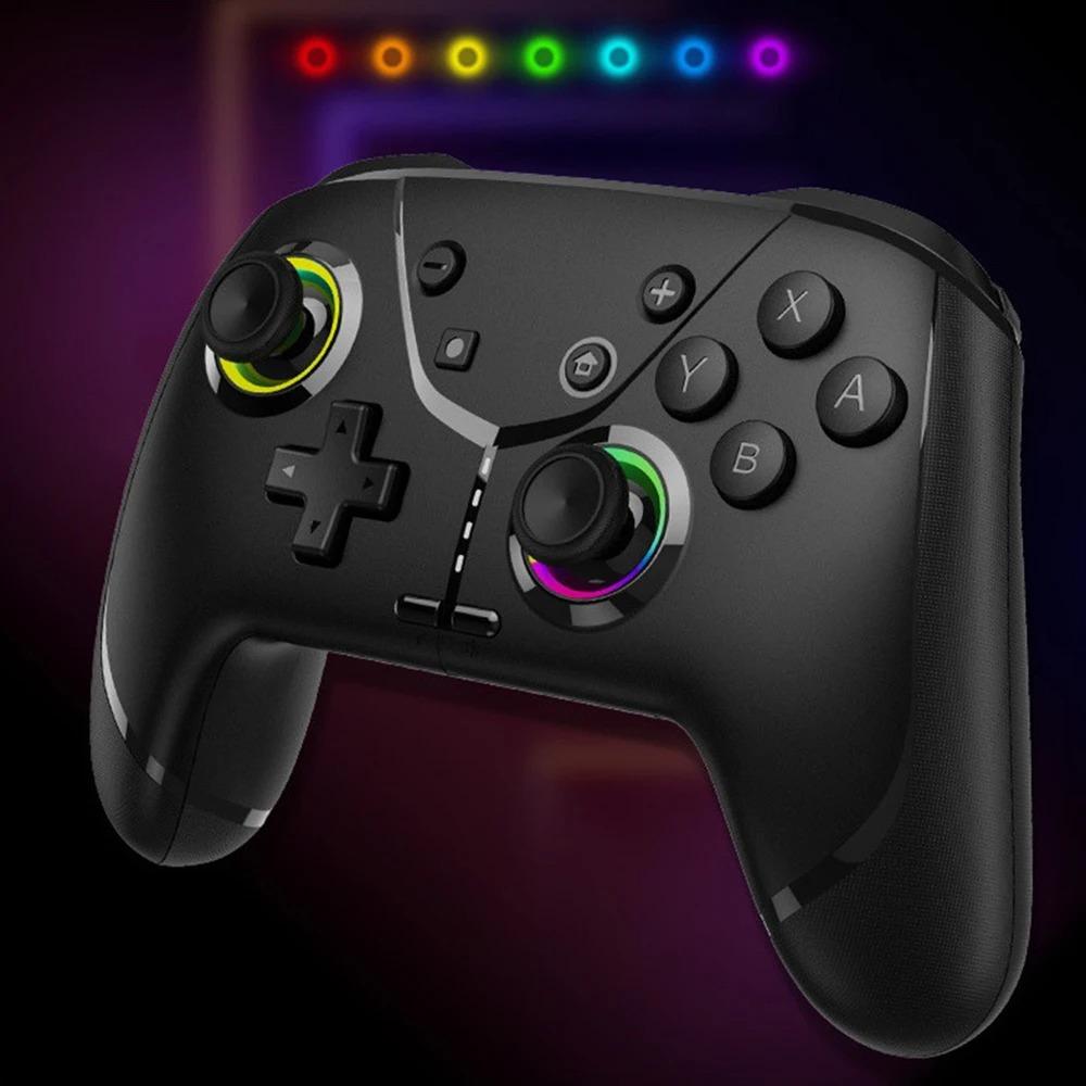 Контроллер Switch Wireless Pro для Switch/Lite/OLED, 4 режима вибрации, 3 турборежима для ПК/Steam/TV с программированием/6 осей/движение/пробуждение/RGB