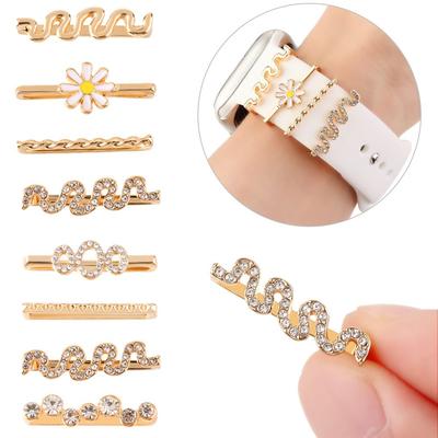 Браслет для ногтей, подвески, декоративное кольцо, декоративное кольцо, ремешок для часов, орнамент, бриллиантовый орнамент