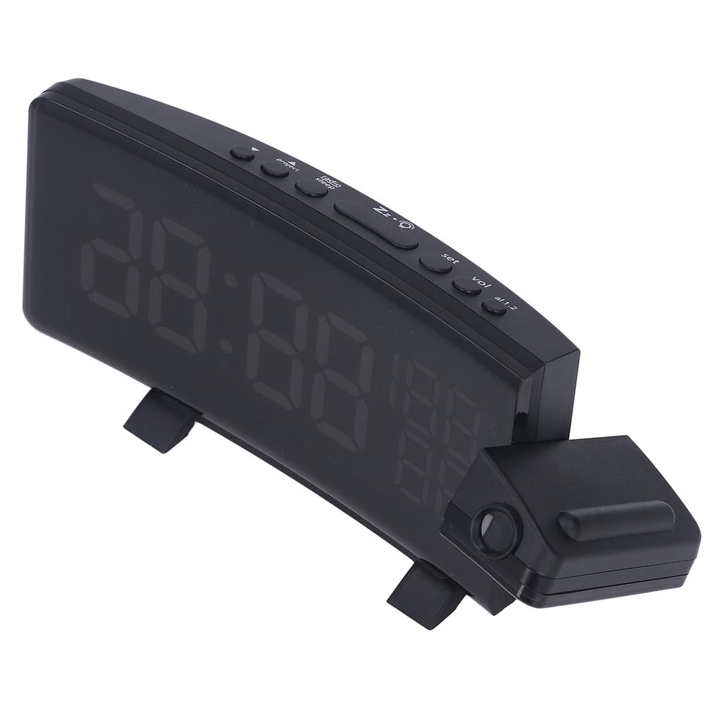 Projector Alarm Clock FM Radio Function Curved Screen HD LED Displays Temperature Humidity Digital