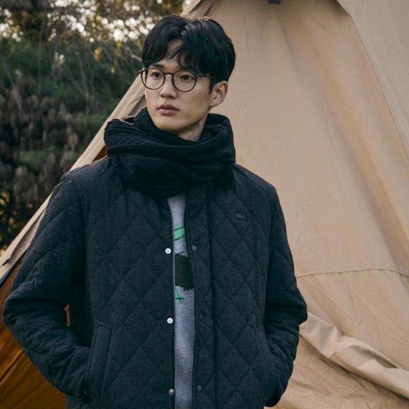 Lacoste Обычная шерстяная салфетка для губ [черная]