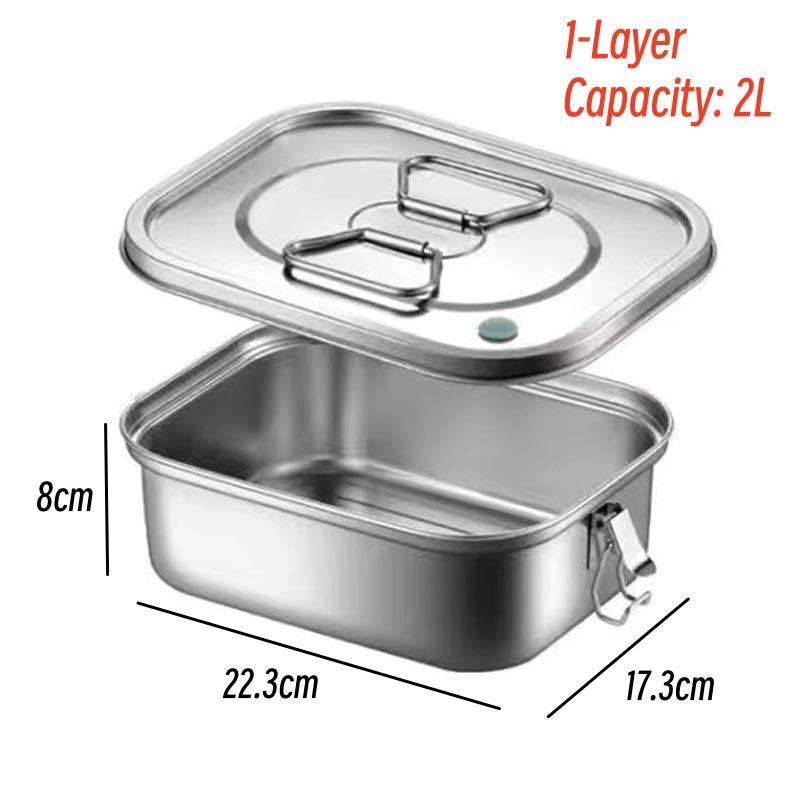 304 Stainless Steel Lunch Bento Box for Kids Adults Portable Double Layer Sealed Picnic Box Insulation Food Storage Lunch Box