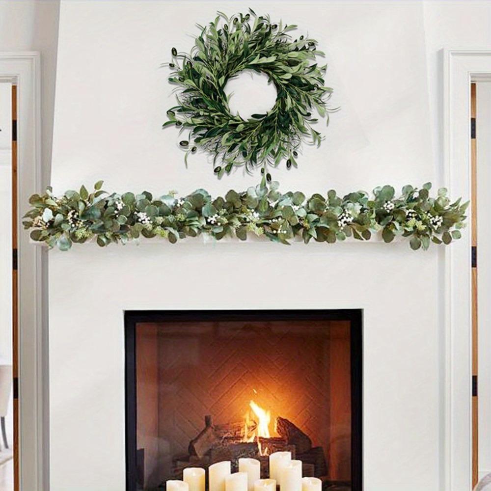 40 см венок из зелени с листьями оливы, искусственный венок из зеленых оливок, оливковая фасоль для входной двери, фермерского дома, стены, окна, праздничного свадебного декора