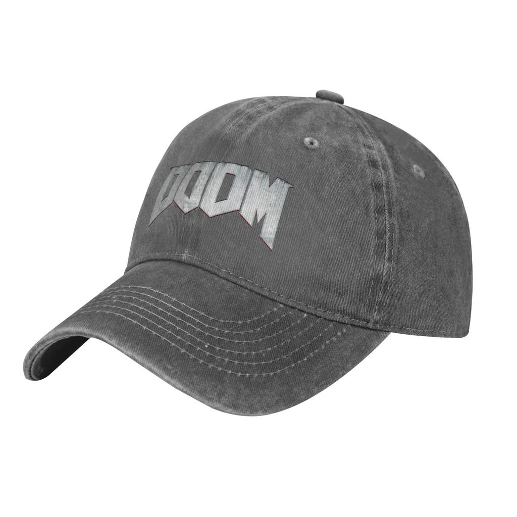 Doom Eternal Mkeau1hfryc-2 Men Women Baseball Caps Denim Caps Hat Classic Outdoor All Seasons Travel Adjustable Fit Snapback Hat