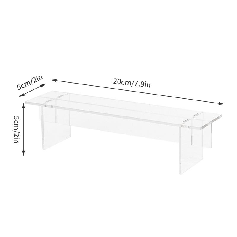 1-5 Tier Ladder Acrylic Display Stand Transparent Nail Polish Display Rack Perfume Doll Holder Cupcake Desktop Storage Organizer