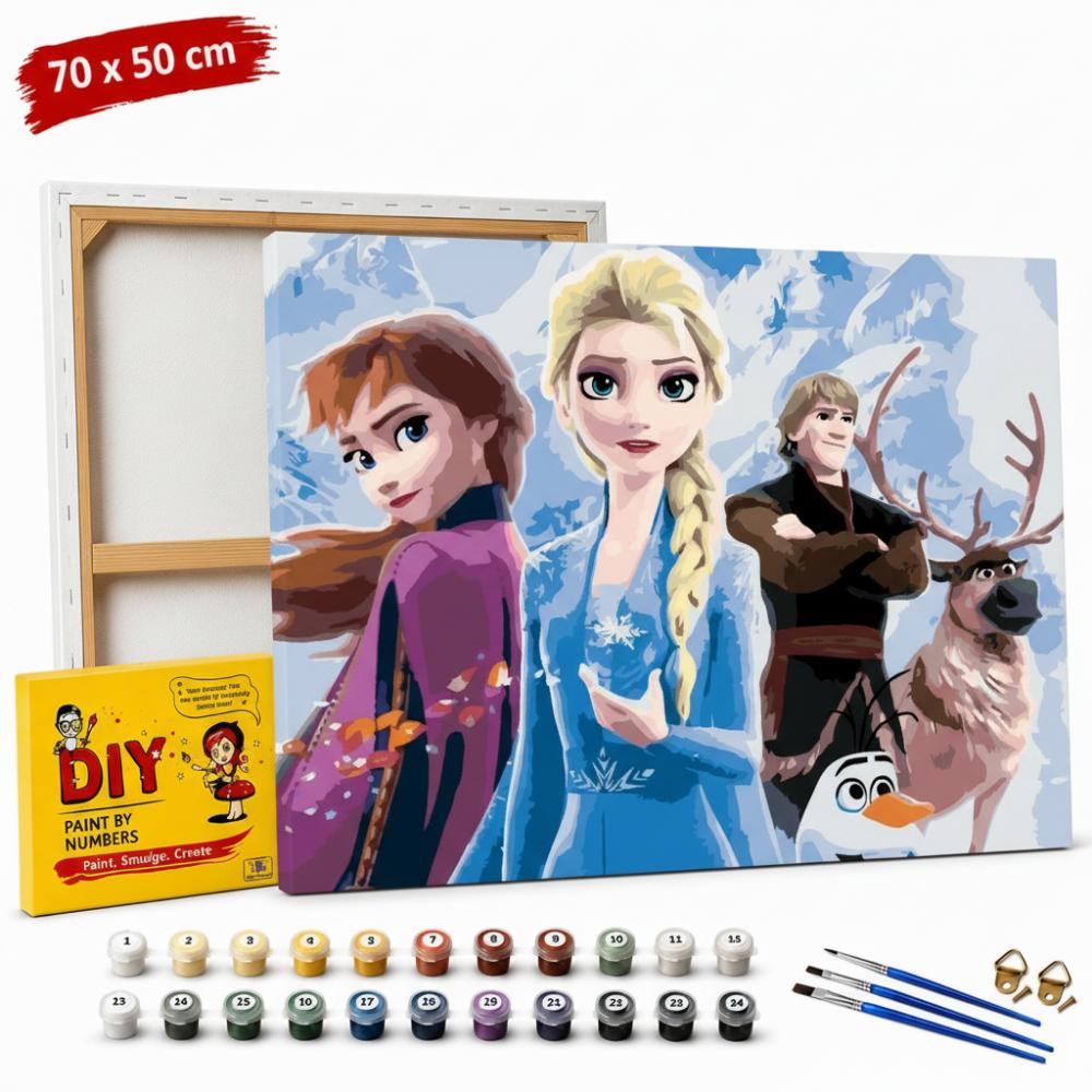 Disney Frozen Paint By Number Picture with Frame 70X50