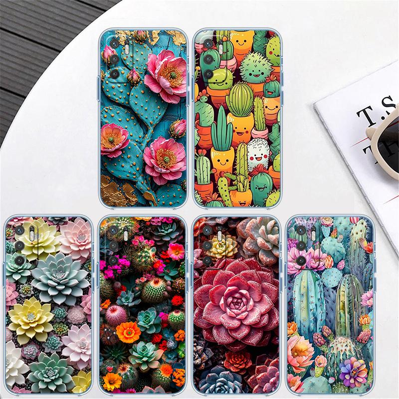 BH48 Watercolour Cacti Succulent Phone Case for Motorola Moto Edge 20 30 40 50 S30 Fusion Ultra Pro Neo Lite + G200 G23