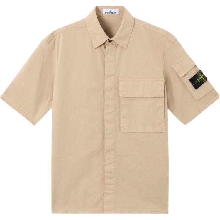 Stone Island Pocket Short Sleeve Polo Shirt Men shirts Yellow K2S151100007S0010V009A