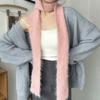 1PC Fashion Mink Fur Scarf Soft Plush Warm Neck Knitted Shawl Outdoor Windproof Long Strip