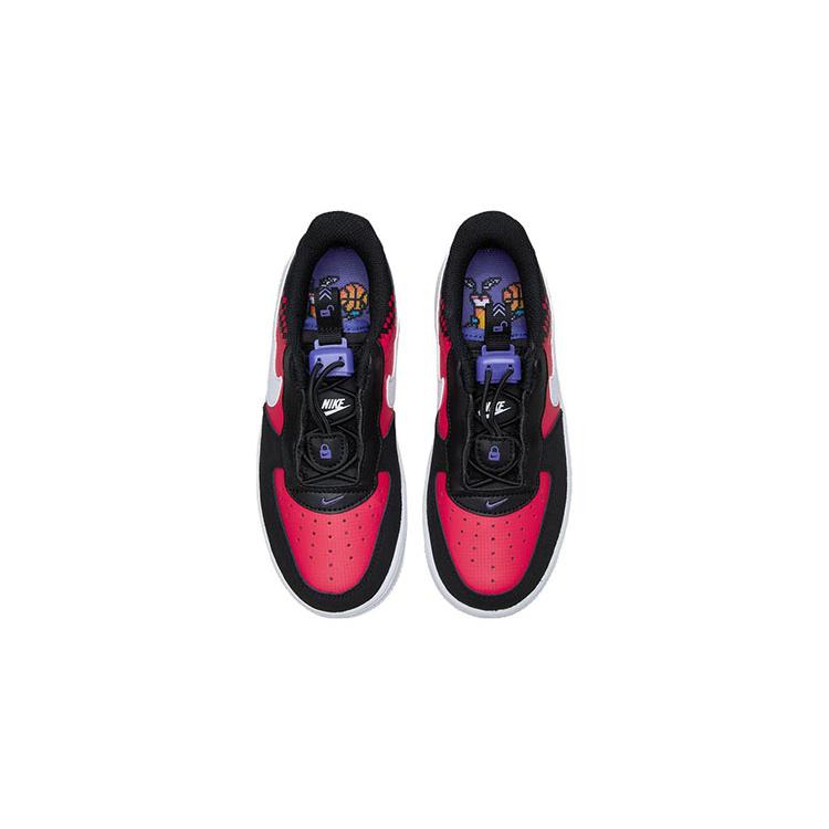 Nike Air Force 1 Toggle SE Casual Low top Kids' Skateboarding Shoes Black Red Children Aged 3 7 Years Old DN3322-600