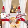 Christmas Curtain Buckle Christmas Home Decorations Santa Claus Snowman Window Ornament Decor Supplies Festival Kids Gifts