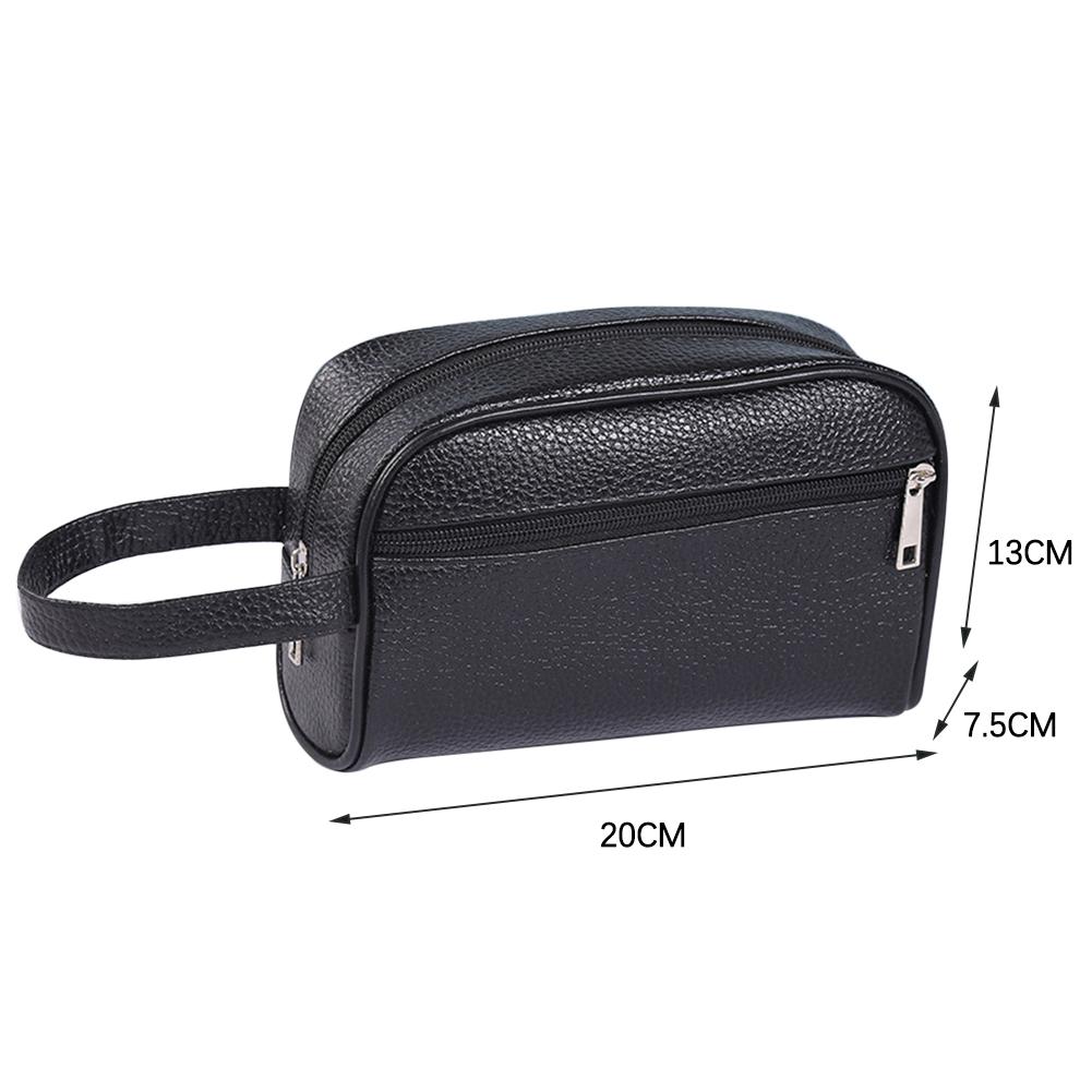 Men Wallets Retro PU Leather Business Handbags Vintage Wristlet Bag Mobile Phone Storage Coin Purse Fashion Woman Coametics Bag