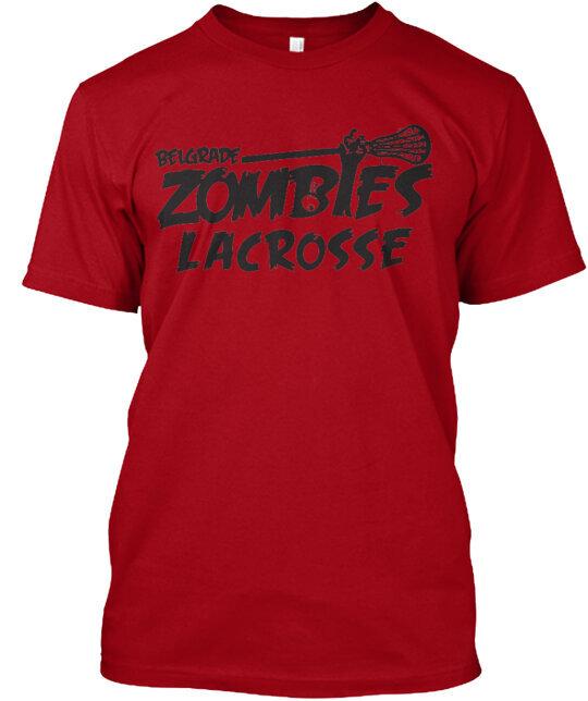 Футболка с логотипом Belgrade Zombies Lacrosse Сделано в США Размеры от S до 5XL Унисекс