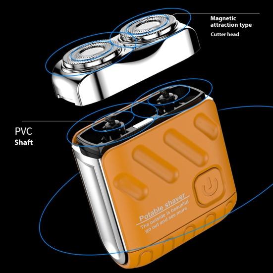 Double-head Mini Electric Shaver USB Rechargeable Waterproof Portable Travel Wet Dry Shaving