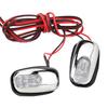 1 Pair Auto Windshield Windscreen LED Light Spray Jet Nozzle Wiper Washer Lamp