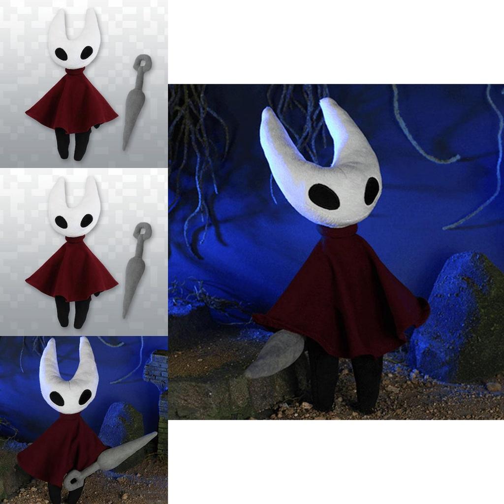 Очаровательная мягкая плюшевая кукла Hollow Knight красного и белого цвета, идеально подходящая для домашнего декора и коллекции