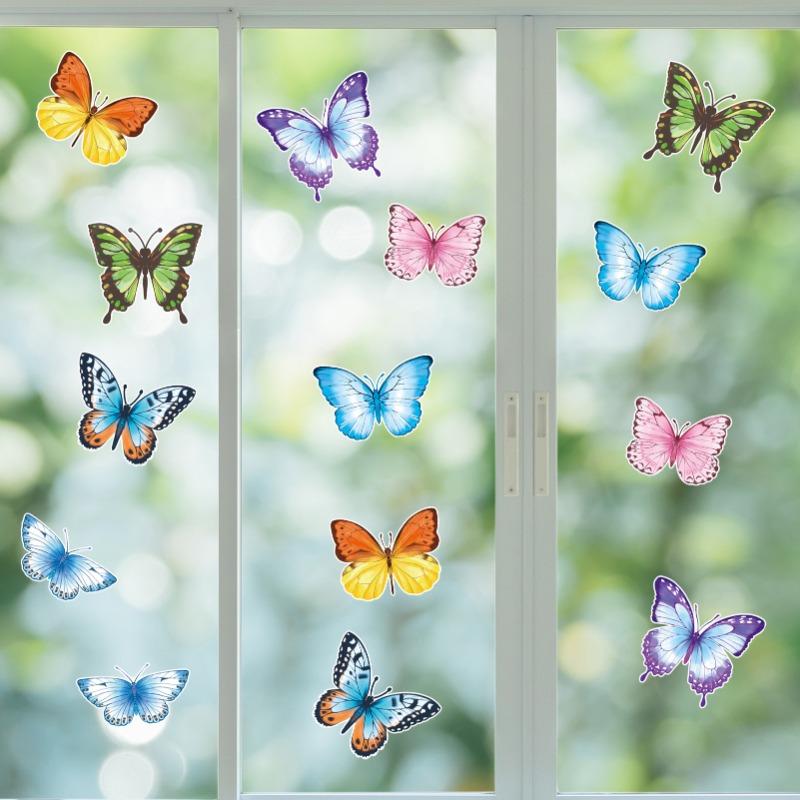 Самоклеящиеся наклейки на стену с изображением мультяшной бабочки для украшения дома, фона для детской комнаты, сделай сам