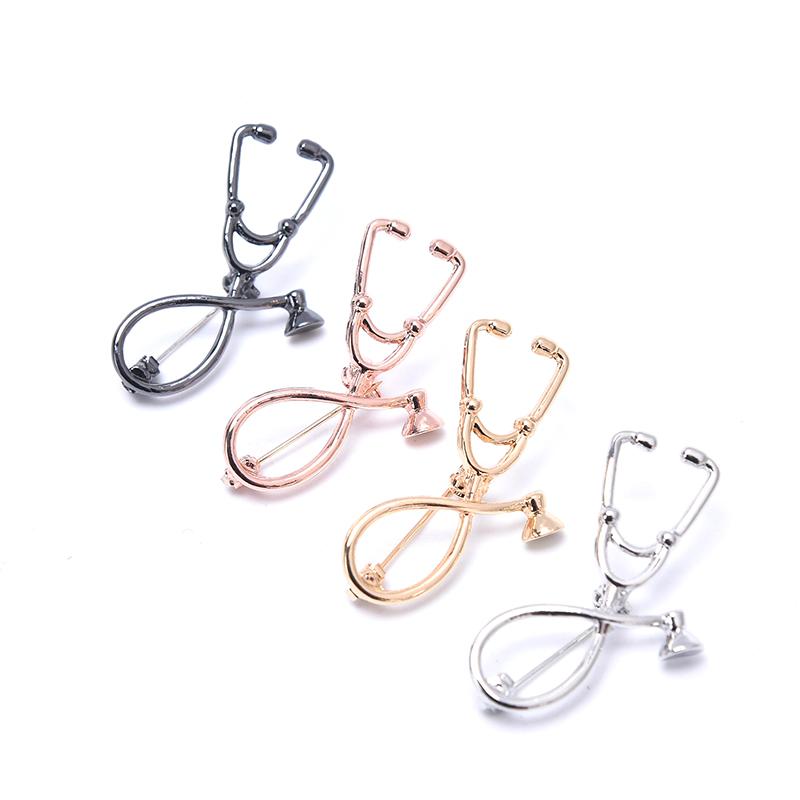Fashion Trend Brooch Doctor Nurse'S Stethoscope Brooch Medical Jewelry Pin