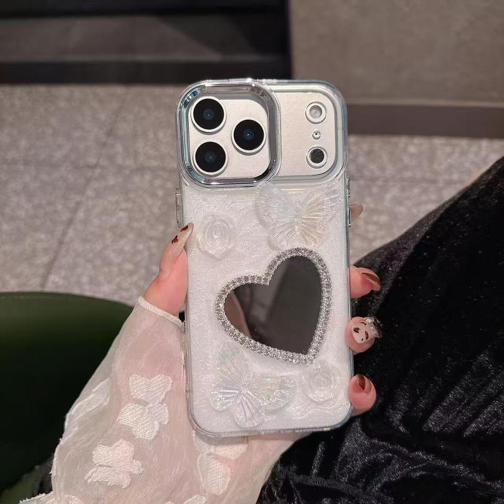 Защитный чехол с рисунком Звезда, Сердце, Бабочка и Зеркалом для iPhone 16 Pro Max, Apple 17