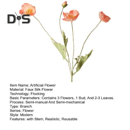 Искусственный цветок со стеблем, реалистичный домашний офисный стол, центральная часть свадебного искусственного цветка, ветка, искусственная цветочная композиция, украшение, реквизит для фото