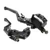 22mm Black Aluminum Universal 2pcs. Motorcycle Brake Lever Clutch Lever Set Container