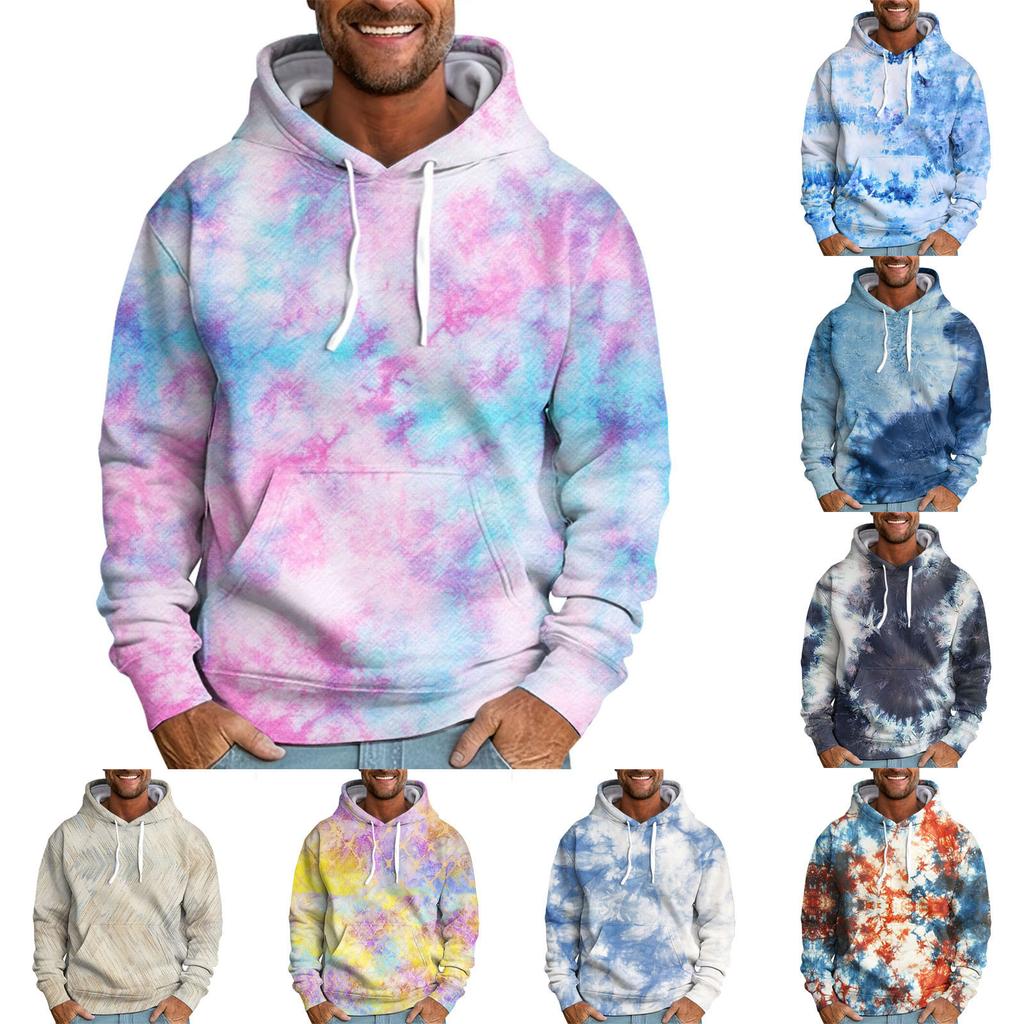 Men's Loose Printed Hooded Sweatshirt Men's Casual Fashion Sports Sweatshirt