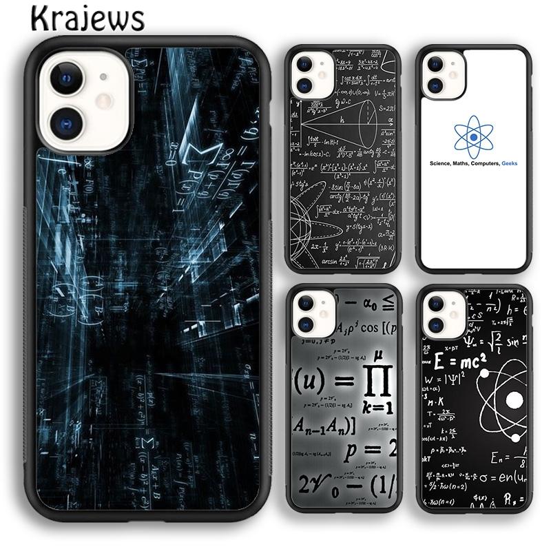 Krajews Brains Geek Science Math Physics Formulas Phone Case Cover For iPhone 17 Air 16 15 14 plus 11 12 13 pro max