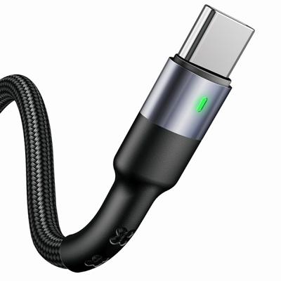 USAMS Плетеный кабель U26 USB-C 1м 1шт. Для комплекта быстрой зарядки 3A, черный/черный Sj313Tc01 (Ус-Sj313) Sj313Usb01