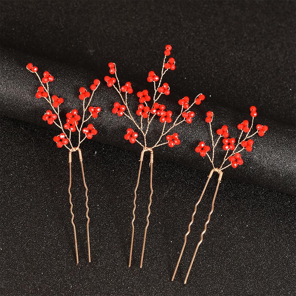 Handmade Pearl Hairpins U-Shaped Updo Decoration Vintage Hair Jewelry Gift for Women