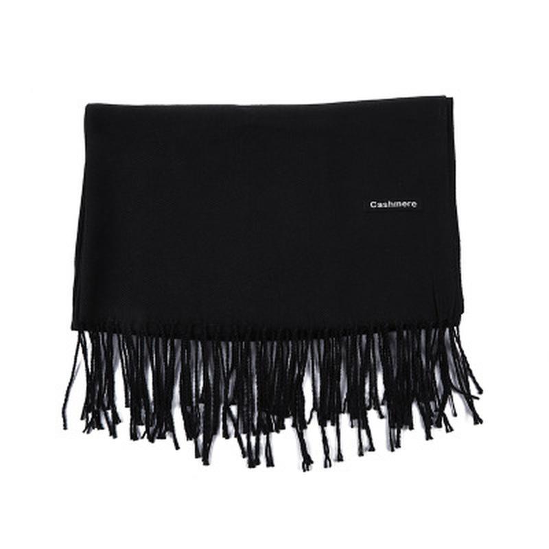 Scione Women Solid Color Cashmere Scarves Winter Autumn Long Scarf Thinker Warm Female Shawl Men Scarf