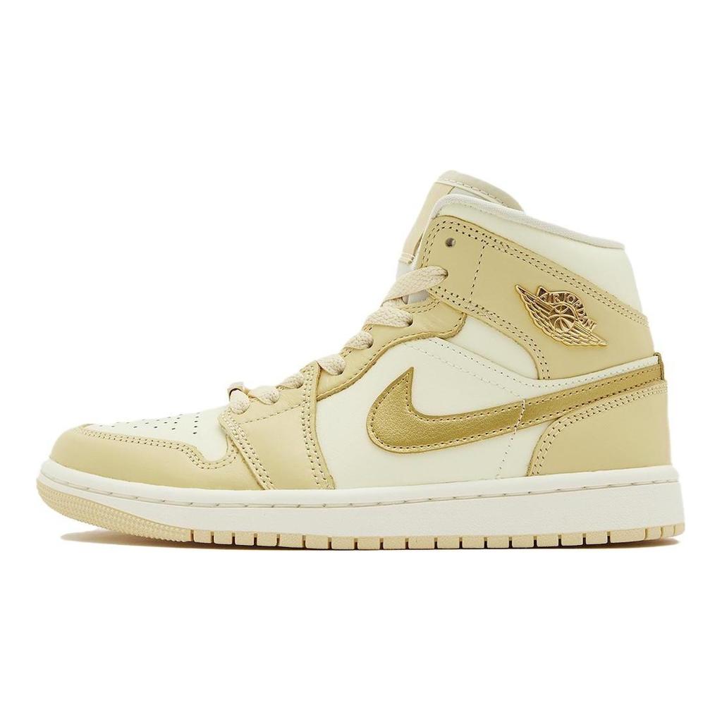 Jordan 1 Mid Se Бледно-ванильный Металлик Золотой Женский FB9892-200