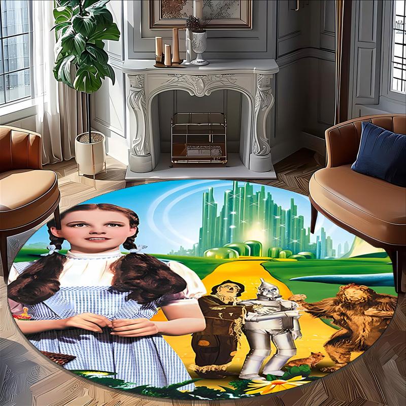 1pc The Wizard of Oz3 Print Round Carpet Chair Round Carpet Suitable for Bedroom Living Room Home Decorative Carpet