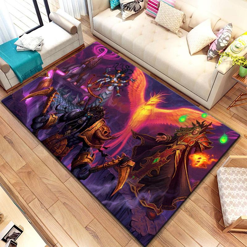 Игровой ковер World of Warcraft для гостиной, коврики для кемпинга, странные вещи, коврик для пикника, противоскользящий коврик для киберспорта, коврик для йоги, подарок для фанатов