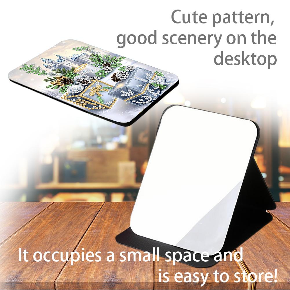 Алмазная мозаика своими руками, блестящее зеркало с кристаллами, стразы специальной формы, косметическое зеркало, настольное зеркало для путешествий на открытом воздухе, походов, пикника